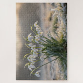 Snowdrop Frost Puzzel - Delicate Winter Natuur Art (Verticaal)
