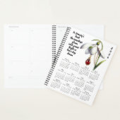 Snowdrop & Garnet January Verse – 2026 Planner (Devant avec enveloppe)