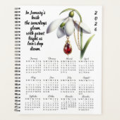 Snowdrop & Garnet January Verse – 2026 Planner (Devant)