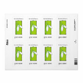 Snowdrop green Boplate Étiquette (Feuille entière)