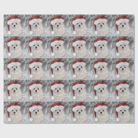 Snowdrop het Maltese kerstpak Cadeaupapier (Vlak)