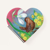 Snowdrop & kinderen roepen het voorjaarshart gevor notitieboek (Voorkant)