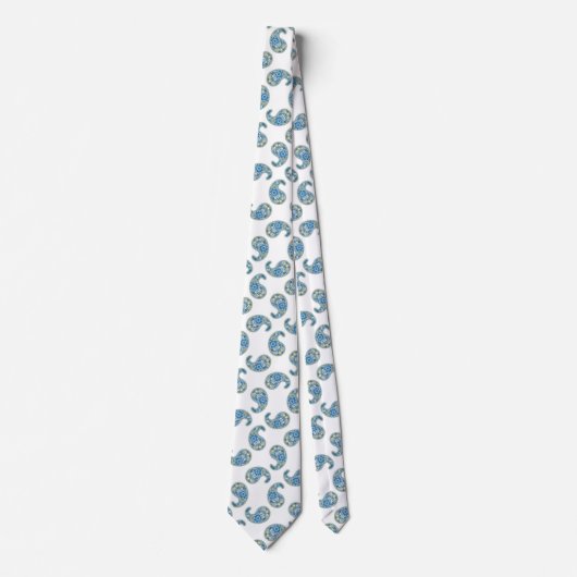 Snowdrop Paisley Pattern Stropdas (Voorkant)