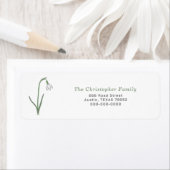 Snowdrop Pastel Bloem Retouradres Label (Insitu)