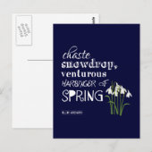 Snowdrop, Venturous Harbinger van de lente Briefkaart (Voorkant / Achterkant)