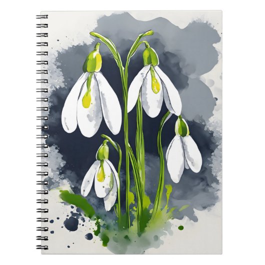 Snowdrop - Watercolor flowers Notitieboek (Voorkant)