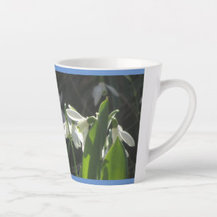 Snowdrops Cust. Border Blue Latte Mok