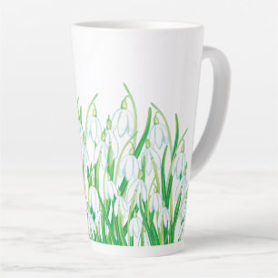 Snowdrops    de printempsLatte Mug