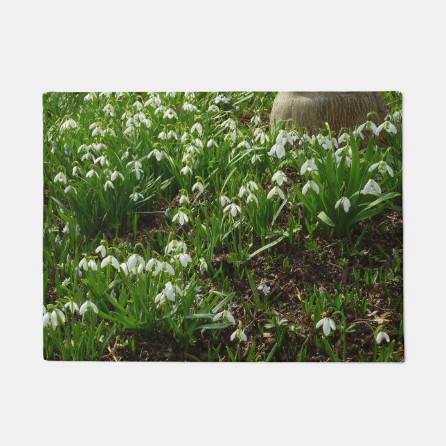 Snowdrops II (Galanthus) Spring Floral Deurmat (Voorkant)