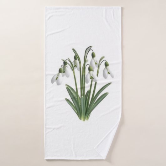 Snowdrops Janvier Fleur Jardinage Printemps (Serviette de bain)