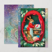 SNOWDROPS MET SNELLERE EIEREN VOOR RABBIT FEESTDAGENKAART (Voorkant / Achterkant)