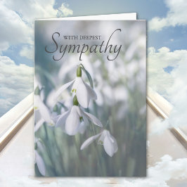 Snowdrops Sympathy Card Kaart