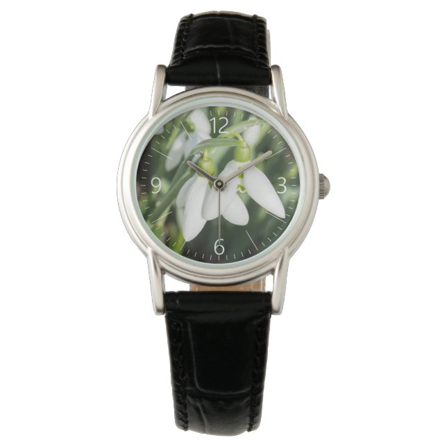 Snowdruppelbloemen Horloge (Voorkant)