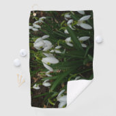 Snowdruppels I (Galanthus) White Spring Flowers Golfhanddoek (Insitu)