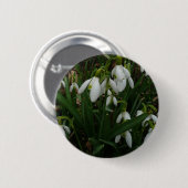 Snowdruppels I (Galanthus) White Spring Flowers Ronde Button 5,7 Cm (Voorkant /achterkant)