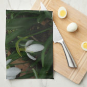 Snowdruppels I (Galanthus) White Spring Flowers Theedoek (Quarter Fold)