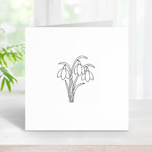 Snowdruppels - Lentbloemen 2 Rubberstempel