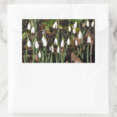 Snowdruppels Rechthoekige Sticker (Tas)