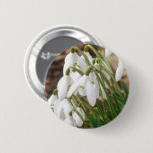 Snowdruppels Ronde Button 5,7 Cm (Voorkant /achterkant)