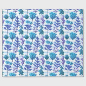 Snowed Trees Winter Pattern Cadeaupapier (Vlak)