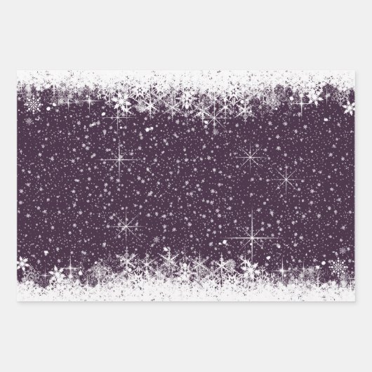 Snowfall- en sneeuwgrenzen kerstgroen ID728 Inpakpapier Vel (Voorkant 3)