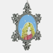 Snowfall Girl Snowflake Ornament (Links)