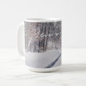 Snowfall in het park koffiemok (Voorkant links)