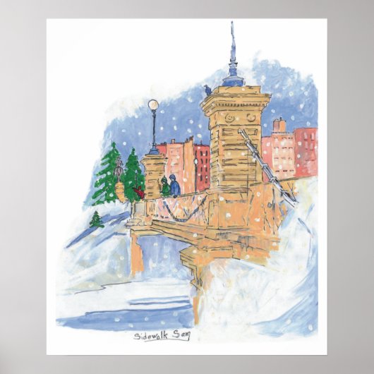 Snowfall Lagoon Poster (Voorkant)