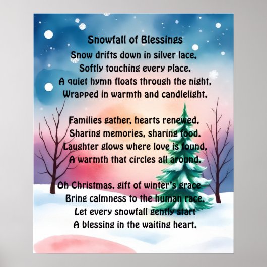 Snowfall of Blessings Poster (Voorkant)