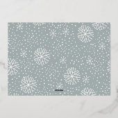 Snowfall Script 2 Fotoopname Folie Feestdagenkaart (Achterkant)