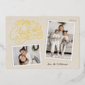 Snowfall Script 2 Fotoopname Folie Feestdagenkaart (Voorkant)