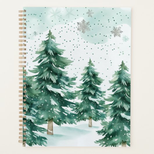 Snowfall Whispers – Winter Forest Notebook (Devant)