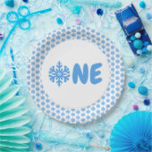 Snowflake 1e verjaardag papieren bordje (Feest)