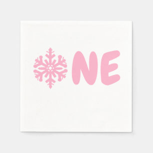 Snowflake 1e verjaardag servet