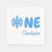 Snowflake 1e verjaardag servet (Voorkant)