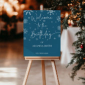 Snowflake 1er Anniversaire Poster d'accueil hivern