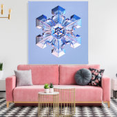 Snowflake 3 canvas afdruk (Insitu (Woonkamer))
