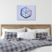 Snowflake 8 canvas afdruk (Insitu (Slaapkamer))