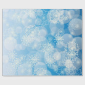 Snowflake achtergrond cadeaupapier (Vlak)