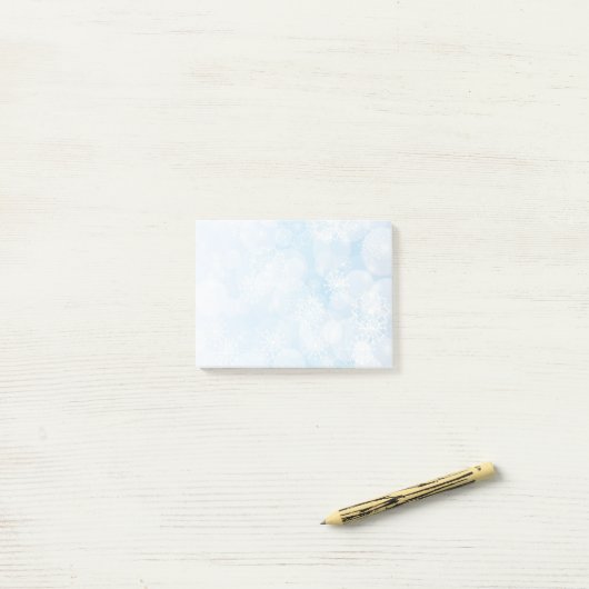 Snowflake achtergrond post-it® notes (Op bureau)