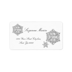 Snowflake Adresetiketten Etiket