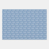 Snowflake Airplane on blue -  Inpakpapier Vel (Voorkant 2)