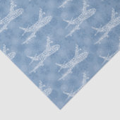 Snowflake Airplane on blue -  Tissuepapier (Detail)