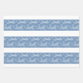 Snowflake Airplane op blauw. Papieren pakbladen Inpakpapier Vel (Voorkant)