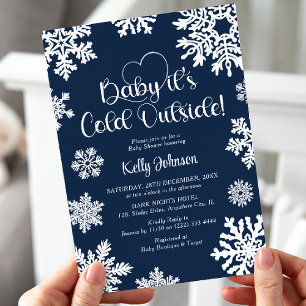 Snowflake Baby Het is koud buiten Baby shower Kaart