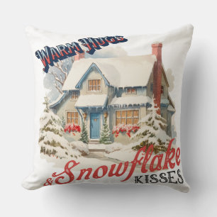 SnowFlake Baisers plus petit oreiller à lancer