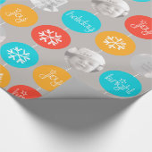 Snowflake Bauble: kerstfoto Cadeaupapier (Hoek)