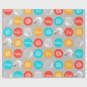 Snowflake Bauble: kerstfoto Cadeaupapier (Vlak)