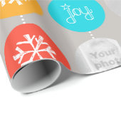 Snowflake Bauble: kerstfoto Cadeaupapier (Rol Hoek)