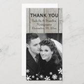 Snowflake Bedankt Card Tijd om Champagne te Drinke (Voorkant / Achterkant)